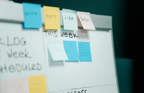 Lavagna processo progetto